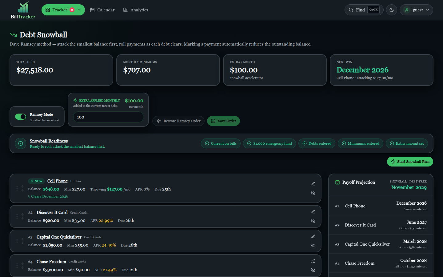 Snowball screenshot
